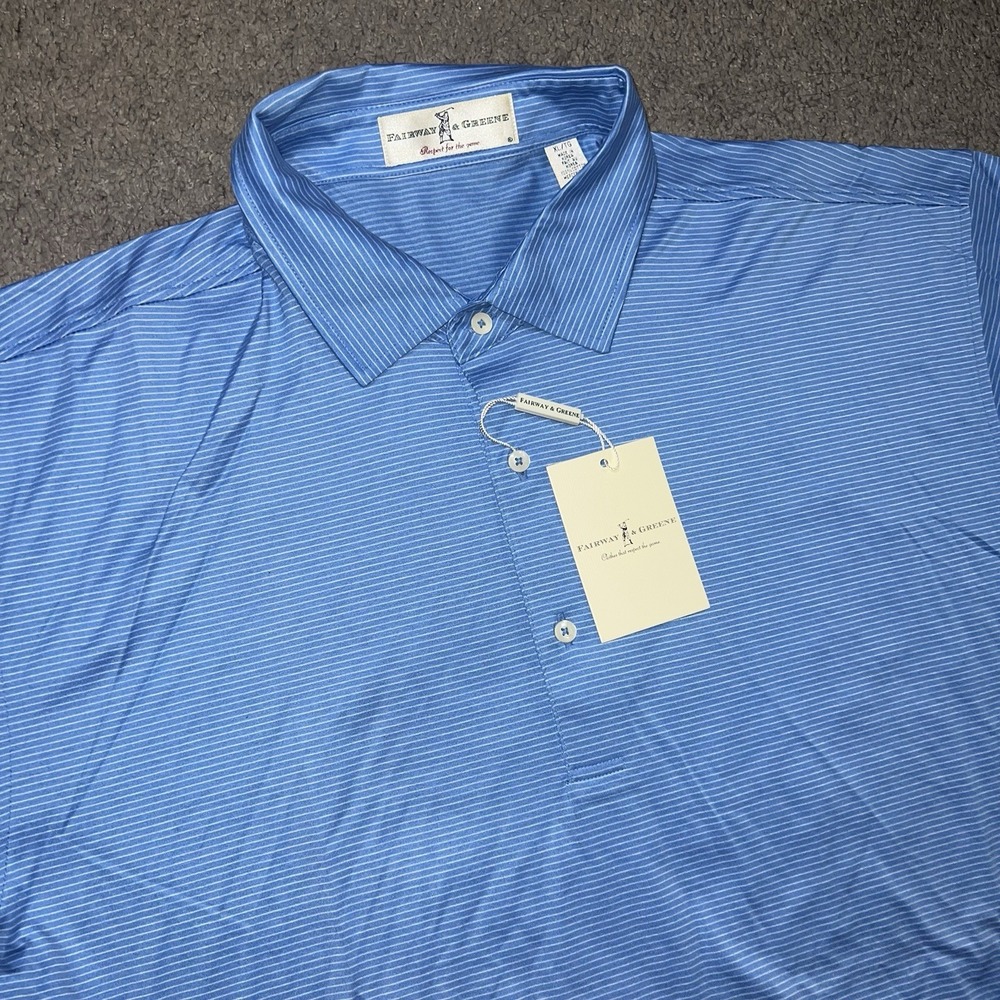 NWT Fairway & Greene Golf Polo Shirt Men's Size XL  Blue